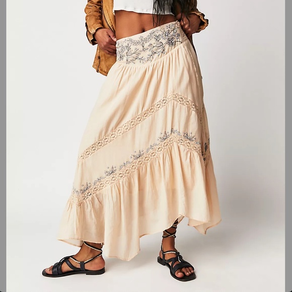 FP Peach Cream Mirabelle Maxi Skirt - Picture 1 of 10